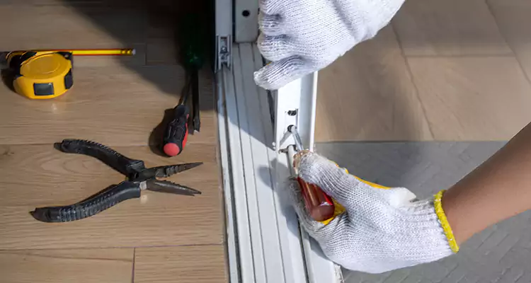 Backyard Sliding Door Track Repair in Lehigh Acres, FL